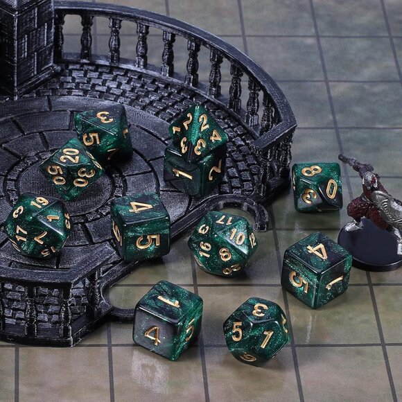 Polyhedral Dice Set - DND Role Playing Dice for Dungeons and Dragons RPG Table G - Picture 7 of 7